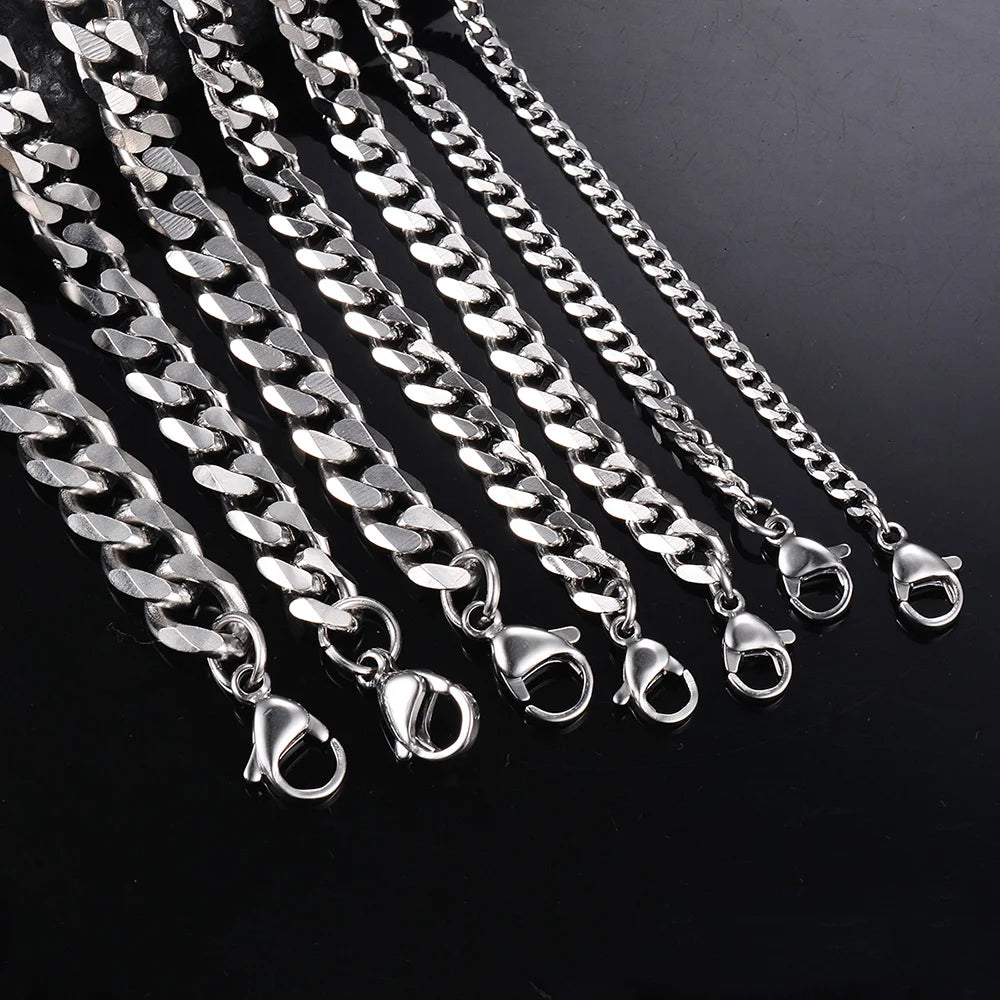 Curb Chain Necklace 3.5Mm-9Mm Stainless Steel