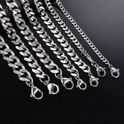 Curb Chain Necklace 3.5Mm-9Mm Stainless Steel