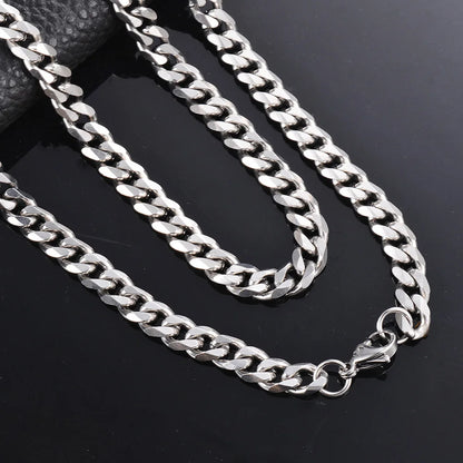 Curb Chain Necklace 3.5Mm-9Mm Stainless Steel